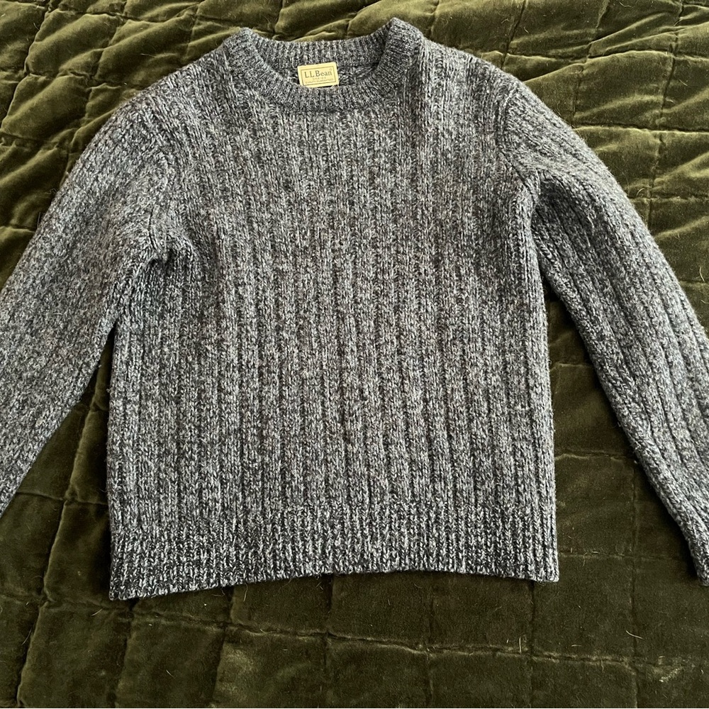 L.L. Bean Blue Wool Sweater